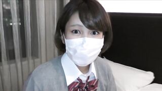 FC2PPV 730399 完全初撮り♥制服生ハメ♥マスク取ったら桐○美玲激似の超清楚系ショートカット美少女がマ○コから糸引きながら生 jav