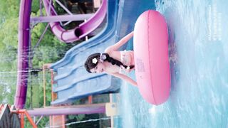 4K 比基尼泳装 天目湖水世界 #龙虾 拍摄花絮 网红车模 아주르 레인 수영복 비키니 swimsuit bikini アズールレーン 비키니 룩북 ipcam 1