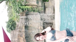 4K 比基尼泳装 天目湖水世界 #张君雅 网红车模 模特 아주르 레인 수영복 비키니 swimsuit bikini アズールレーン 비키니 룩북 (1) ipcam 3