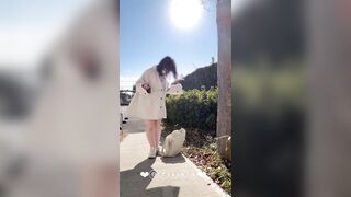 【19歳Gカップえりかの自撮り】☆彡 いつ人が来るかわからない公園の一角で全裸になってディルドオナニーしました！人来ないから焼死に乗 ipcam