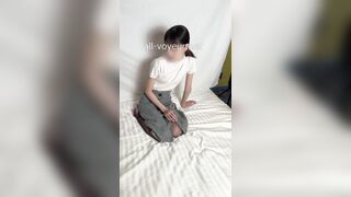 【ストレッチに夢中】清楚な美肌スレンダー「あつこ」ストレッチしてただけでクロッチぐしょ濡れ、身体観察からの指ズボ jav jvip