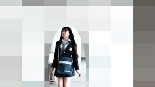 坂系前髪小柄スレンダー青チェ少女のむにまんエレベーター盗撮パンチラ jav jvip