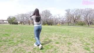 【着衣尻フェチ】パンティーライン透けスケ、むっちりレギンス尻（1）ウォーキング尻 jav jvip