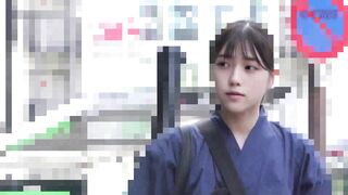 《弓道美少女》【電車チカン】★異次元の凛々しさ★奇跡の薄桃美乳首と天然剛毛の弓道部女子が杭打ち騎乗で瑞々しくイキまくる jav jvip (1)