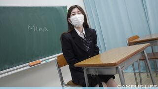 色白スリムDカップMinaちゃんの静かに感じちゃったハメ撮り jav jvip