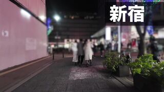 へべれけ忘年会 師走の新宿 階段でうずくまるデニムミニスカギャルの桃色透け下着 jav jvip