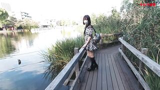 『ボートでデート24』ニセTV番組企画で高身長＆脚強調チェックワンピ素人モデルさんのパンチラ撮影！【シーズン2-4】 jav jvip