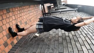 ダンス部！生パンモロ出し！02【市民体育館脇でウォームアップ、強豪校】 jav jvip ipcam