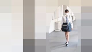 色白もちもちお尻JKのエレベーター接近盗撮 jav jvip