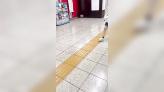 JD盗撮日記57　今回は秋らしい格好で登場！！ミニスカデニム激カワパーカーJDを電車内とトイレ内で盗撮【※完全主観23分超撮影】 jav jvip ipcam