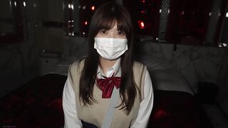 【計3回中出し】”爆乳Hカップ18歳” 希少プライベート個撮。制服姿で出演 人生初のピル無しハメ撮り jav jvip (3)