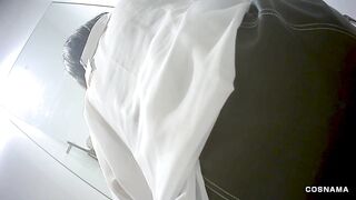 【着替え盗撮】アパレルSHOPで試着中の網タイツのお姉さんを隠し撮り voyeur jp