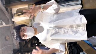 店員チラ☆マジでエロ過ぎww新卒の純真無垢な美人店員さんのマシュマロおっぱいと乳首を長時間撮影！！！w voyeur jp