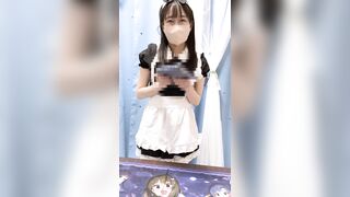 【メイドパンチラ逆さ撮り】推しの子②＝シオンのマンコ見え純白食い込みパンティ【コンカフェローアングル】 voyeur jp