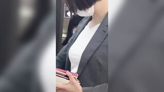 パンストが裂けたむっちりOLの純白Tバックを盗撮 voyeur jp