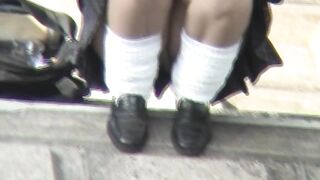 J○ 大股開き 丸見え レースパンティー撮影 voyeur jp