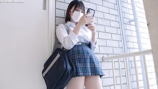 [4K]えちえちJK盗撮No.214#青チェ　愛嬌満点美少女ロリフェイスJKの開脚プリケツを追いかけまくる！ voyeur jp