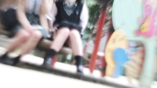 座りパンチラ 、追い撮り、逆さ撮り、スカートめくり！撮れ高満載！正統派神J●を粘着盗撮 voyeur jp