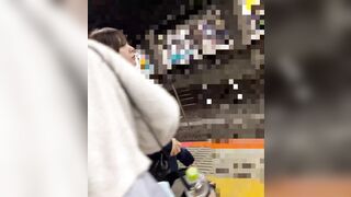 [乗車記録161清楚系美人Aランク]丸の内OLレ●ナ･･･？タイトニットの剛毛マスク美人 voyeur jp