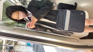 【4日分収録】 可愛いメガネ女子 ！グレーチェック逆さ撮りしました⑦ voyeur jp