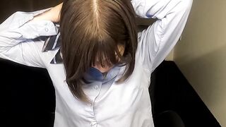 ［監視カメラに映ってましたよ］ オナニー映像をネタにして個室に突撃 #20後半 jav jvip