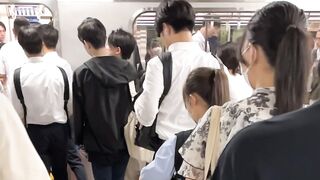 素人痴漢日記８８TRAIN目★超ミニマムポニテ女子の生態 voyeur jp