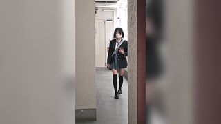 華奢ロリショートヘアjkが強気でパンツを見せつけしてくる voyeur jp