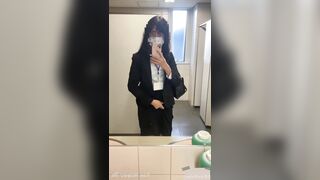 スーツなので下着が浮き出ないよう対策します♡ jav jvip