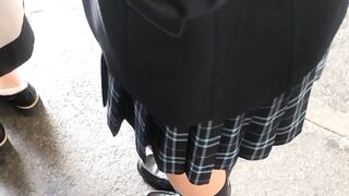 素人日記５２TRAIN目★白のニットベスト女子の生態 voyeur jp 1