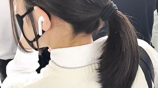 素人日記５２TRAIN目★白のニットベスト女子の生態 voyeur jp 2