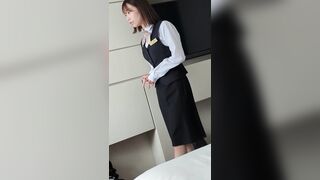 ［独自入手33］ホテルウーマン集団チカン・ピンク乳首色白清楚美女フロント係（H県ガー◎ンホテル※島プレ△ア） jav jvip