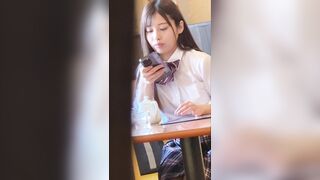 【食●逃げ少女】色気が凄いJK③ ファミレス内お仕置きセックス jav jvip