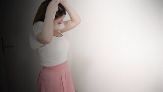 【水着試着】スレンダー美人パイパン女子大生美乳隠し撮り【素人】 voyeur jp 1