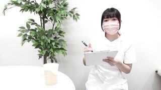 ナースの絶景ローアングル♡スレンダーなボディピンク透けパンティと美乳が丸見え♡【脱毛サロン】 jav jvip 1