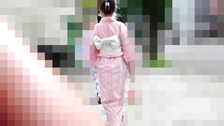 ドSのハーフ浴衣美女に見下されてイっちゃう僕【撮影バレ】 voyeur jp