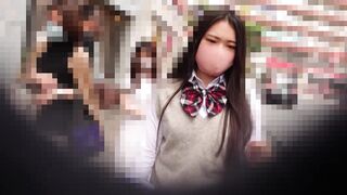 《ミニスカ巨乳》【電車痴漢】★巨乳★女子●生★恵体★ミニスカ★中出し★３Ｐ★ voyeur jp 2