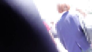 《ミニスカ巨乳》【電車痴漢】★巨乳★女子●生★恵体★ミニスカ★中出し★３Ｐ★ voyeur jp 3