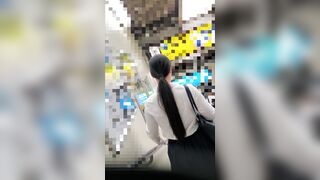 [乗車記録165]会社で人気の黒髪美人OL。通勤中の終焉 voyeur jp