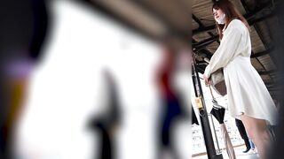 DE-17 jd私服編 白ワンピを着たお姉さんに奇跡の風が voyeur jp 1