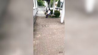 JK脱ぎ散歩#１　「青チェ、圧倒的、尻」 voyeur jp