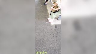 [胸チラ]推定Fカップ爆乳JDのぷっくり乳輪と乳首[顔有] voyeur jp 5