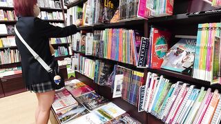 本屋でゲーセンでP撮りまくり＊ミニスカJK追跡で白Pゲット voyeur jp