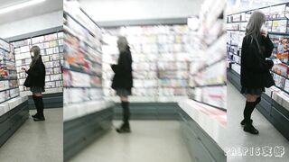 乳首まで見せてくれる3人の美人(ワンピ美人)(スタイル抜群美人)(エロOL美人)[Train][逆さ][顔出し][４K] voyeur jp