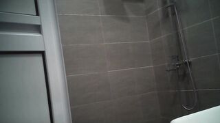 Young Women Taking the Shower toilet 1