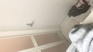 Young Women Taking the Shower toilet 2