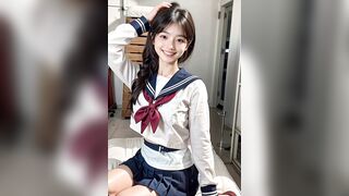 〖AI動画〗放課後の体育倉庫の中の秘密 — 制服少女が見せる、誰も知らない秘密の胸元 jav jvip