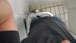 My friend's girlfriend pissing in toilet 1 (2)