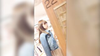 ◆ 自販機に仕掛けたカメラでパンチラ盗撮 　51, 【ホテルウーマン】ハプニング！紐パン半脱げからズレてマ○コ丸見えに！アナル＆ブラも voyeur jp 9 (1)