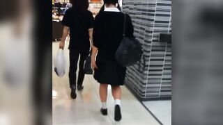 ◆ 自販機に仕掛けたカメラでパンチラ盗撮 　51, 【ホテルウーマン】ハプニング！紐パン半脱げからズレてマ○コ丸見えに！アナル＆ブラも voyeur jp 9 (3)