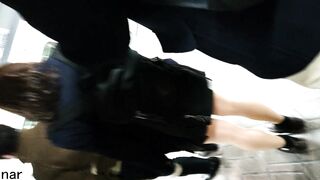 ◆ 自販機に仕掛けたカメラでパンチラ盗撮 　51, 【ホテルウーマン】ハプニング！紐パン半脱げからズレてマ○コ丸見えに！アナル＆ブラも voyeur jp 9 (4)